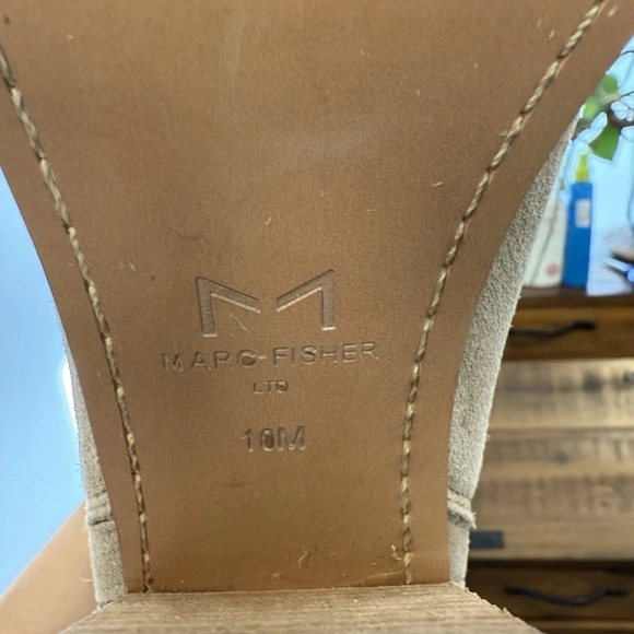 Marc Fisher Taupe Suede Ankle Booties - Picture 6 of 8